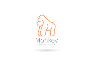 Gorilla Logo, Monkey Logo Templet