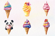 Ice Cream Cone Clipart, an Illustration by CreationArt (Thumbnail 6 of 9)