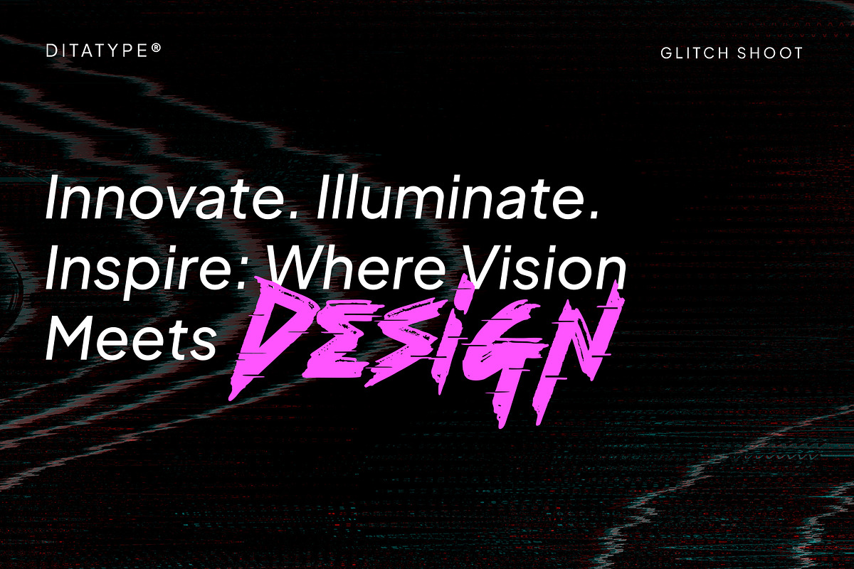 Glitch Shoot, a Symbol Font by Ditatype (Photo 19 of 32)