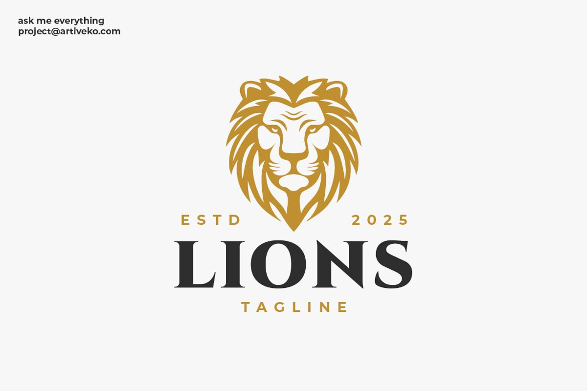 Lion - Logo Template, a Branding & Logo Template by Artiveko (Photo 1 of 6)
