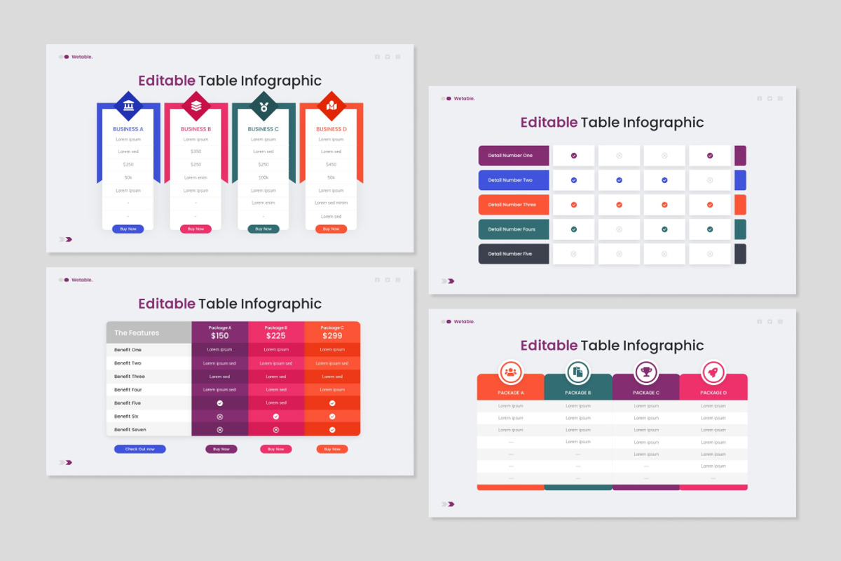 Table Infographic Keynote, a Presentation Template by Antstheme (Photo 2 of 2)