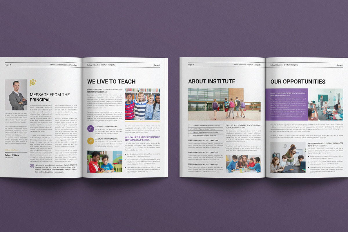 School Education Brochure Template, a Brochure Template by E-Type (Photo 3 of 8)