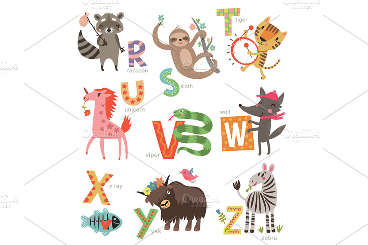 Zoo alphabet for children, an Animal Illustration by Anna Guz's Store (Photo 4 of 5)