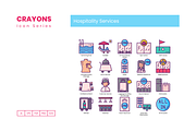 80 Hospitality Services  Icons, an Icon by Flat Icons (Thumbnail 4 of 9)