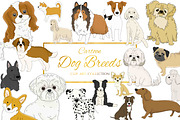 Cartoon Dogs Clip Art Collection, an Illustration by Jen Digital Art (Thumbnail 1 of 3)