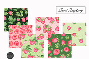 Raspberry Seamless Patterns, an Illustration by OlDm_Shop (Thumbnail 2 of 9)