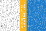 STEM Robotics Clipart & Pattern, a Technology Illustration by VasilkovS (Thumbnail 4 of 5)