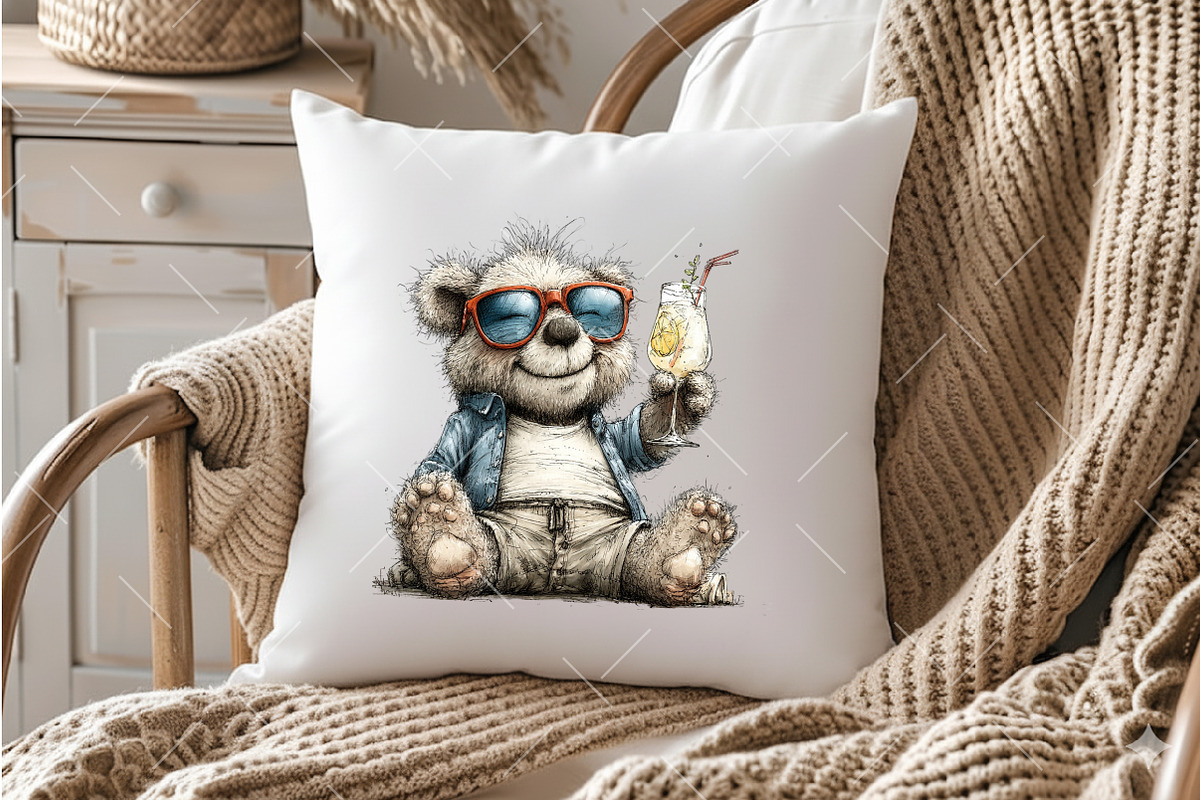 Summer Teddy Bear Clipart, an Illustration by OK Design (Photo 6 of 6)