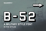 B-52 – A Military Style Font, a Sans Serif Font by Komet & Flicker (Thumbnail 1 of 14)