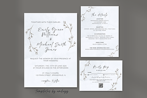 Minimal Wedding Invitation Suite, a Templates & Theme by Elegant_Studio44