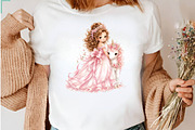 Princess and Unicorn Watercolor, a Seasonal Illustration by CreationArt (Thumbnail 7 of 8)