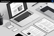 Simple Resume 2, a Resume Template by ikono.me (Thumbnail 2 of 6)