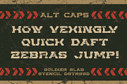 Soldier Slab Stencil Font Duo, a Slab Serif Font by Alphabet Agency (Thumbnail 6 of 8)