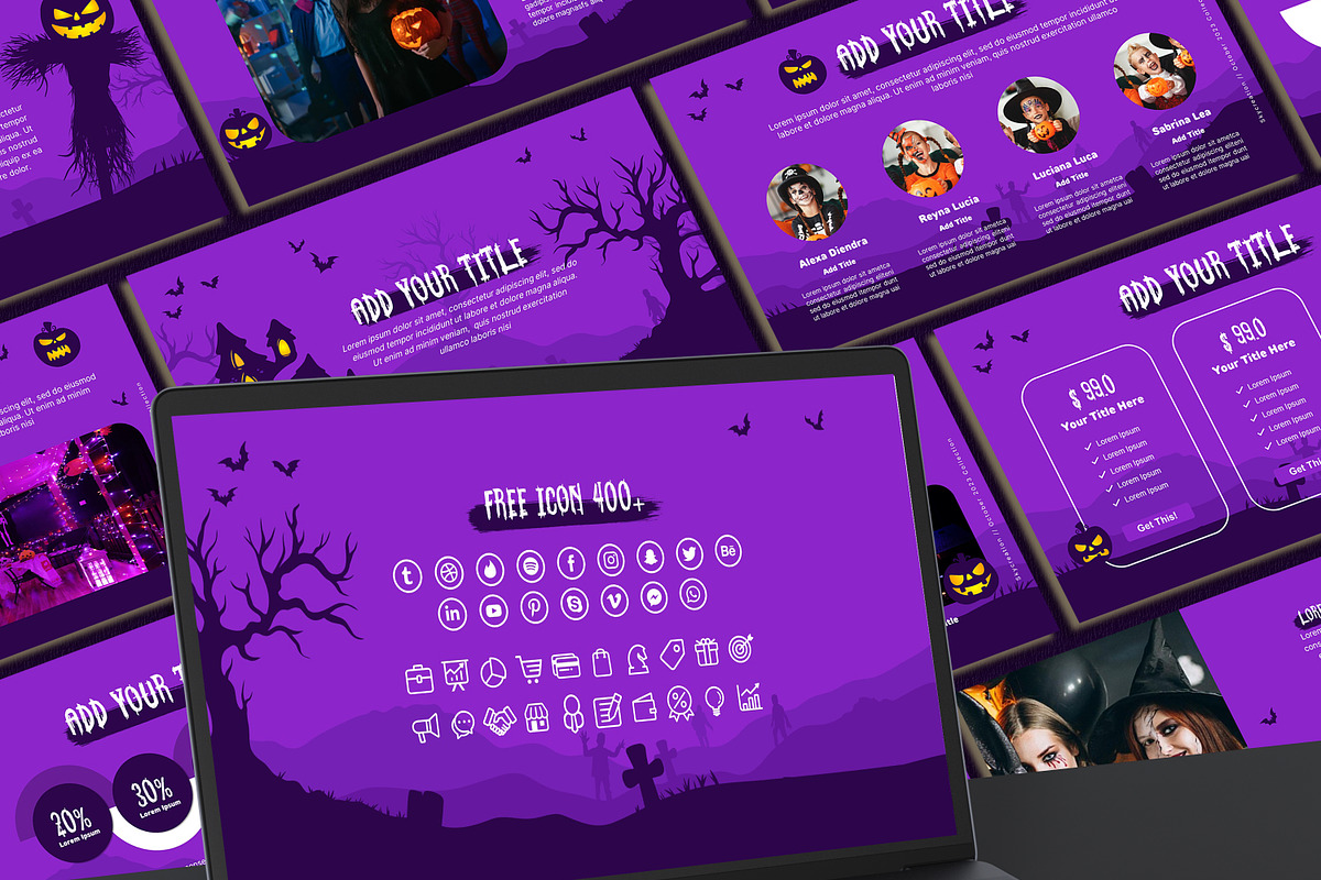 Halloween PowerPoint Template, a Presentation Template by SKY CREATION (Photo 6 of 6)