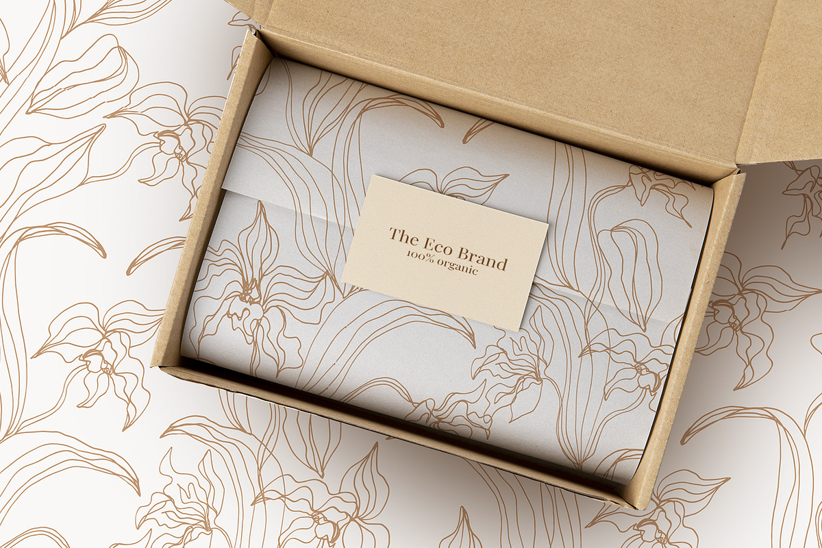 Outlined Orchids, a Decorative Illustration by MalyskaStudio (Photo 11 of 11)