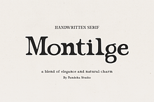 Montilge - Natural Handwritten Serif