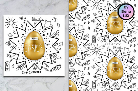 Happy Easter Doodle Set