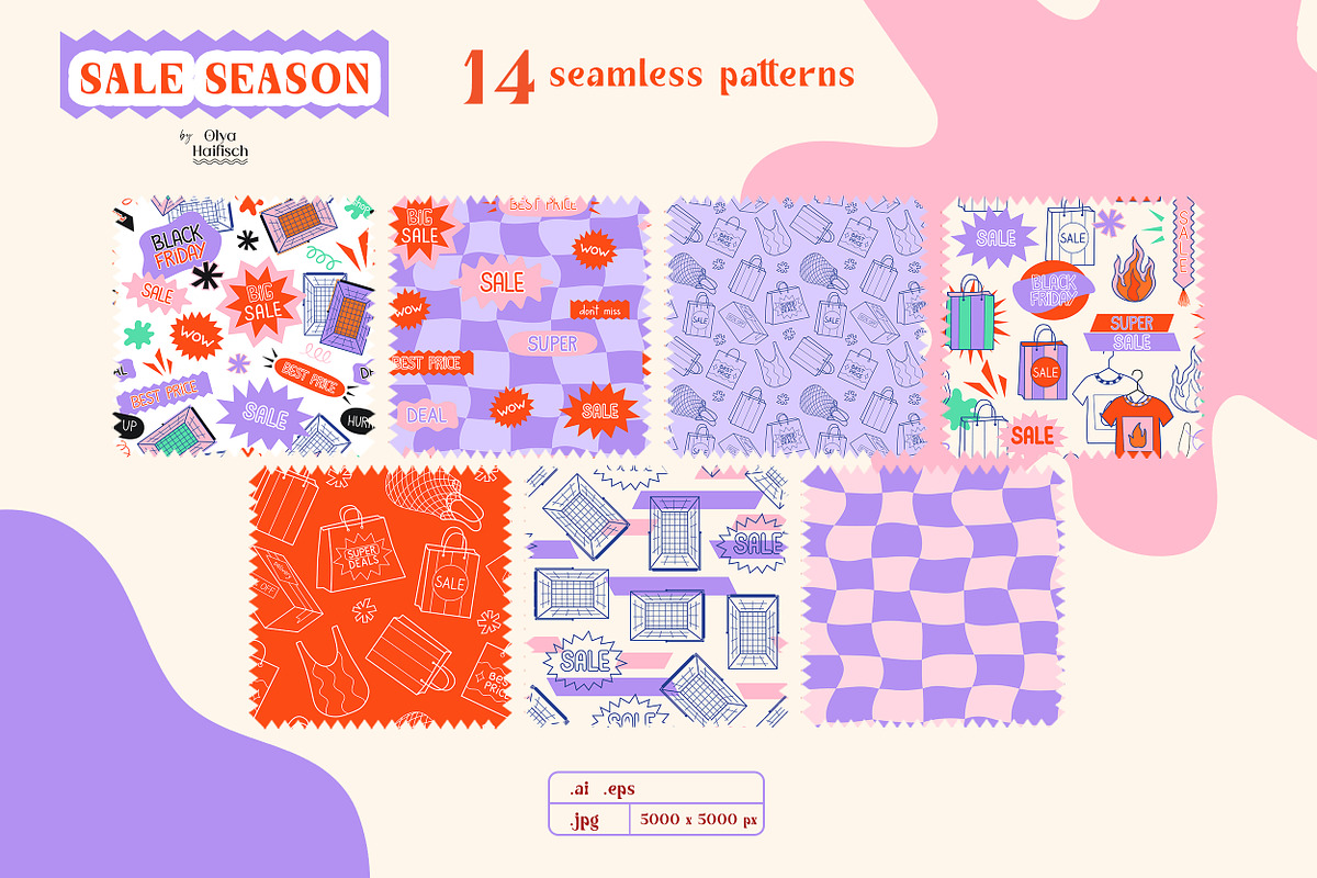 Sale Season Graphics & Patterns, an Object Graphic by Olya Haifisch (Photo 5 of 16)