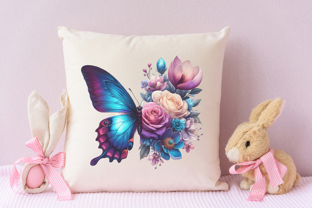 Butterfly Flowers Sublimation PNG, an Illustration by RobertsArt (Photo 7 of 7)