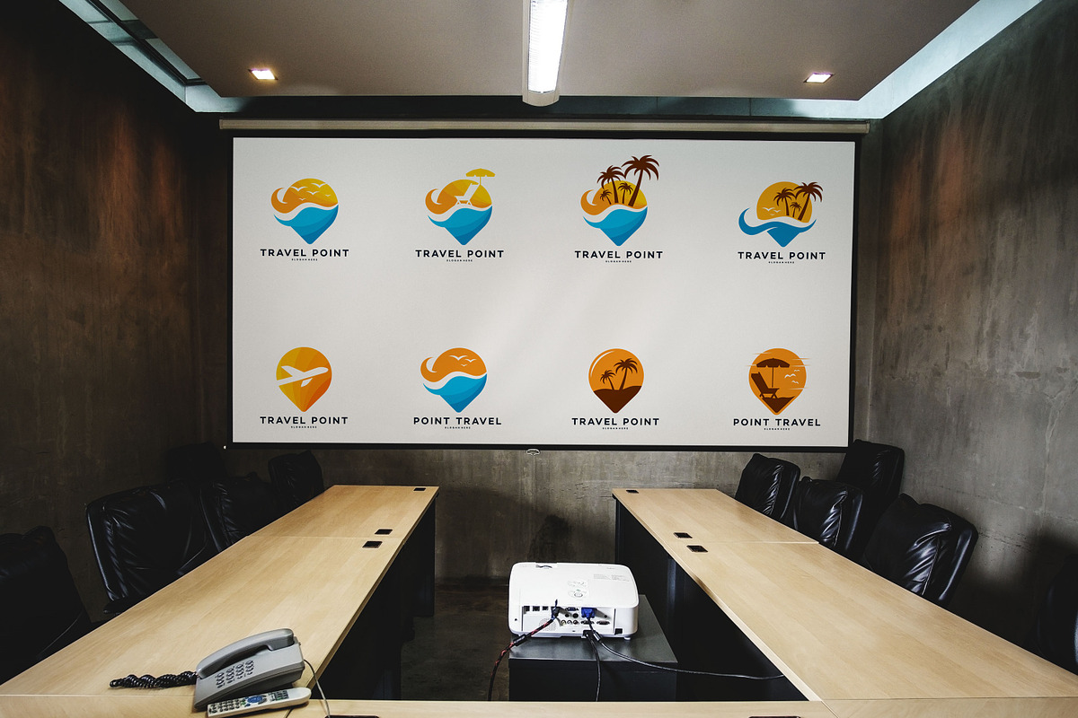 Set of Point Travel logo designs, a Social Media Template by Lucky Creative