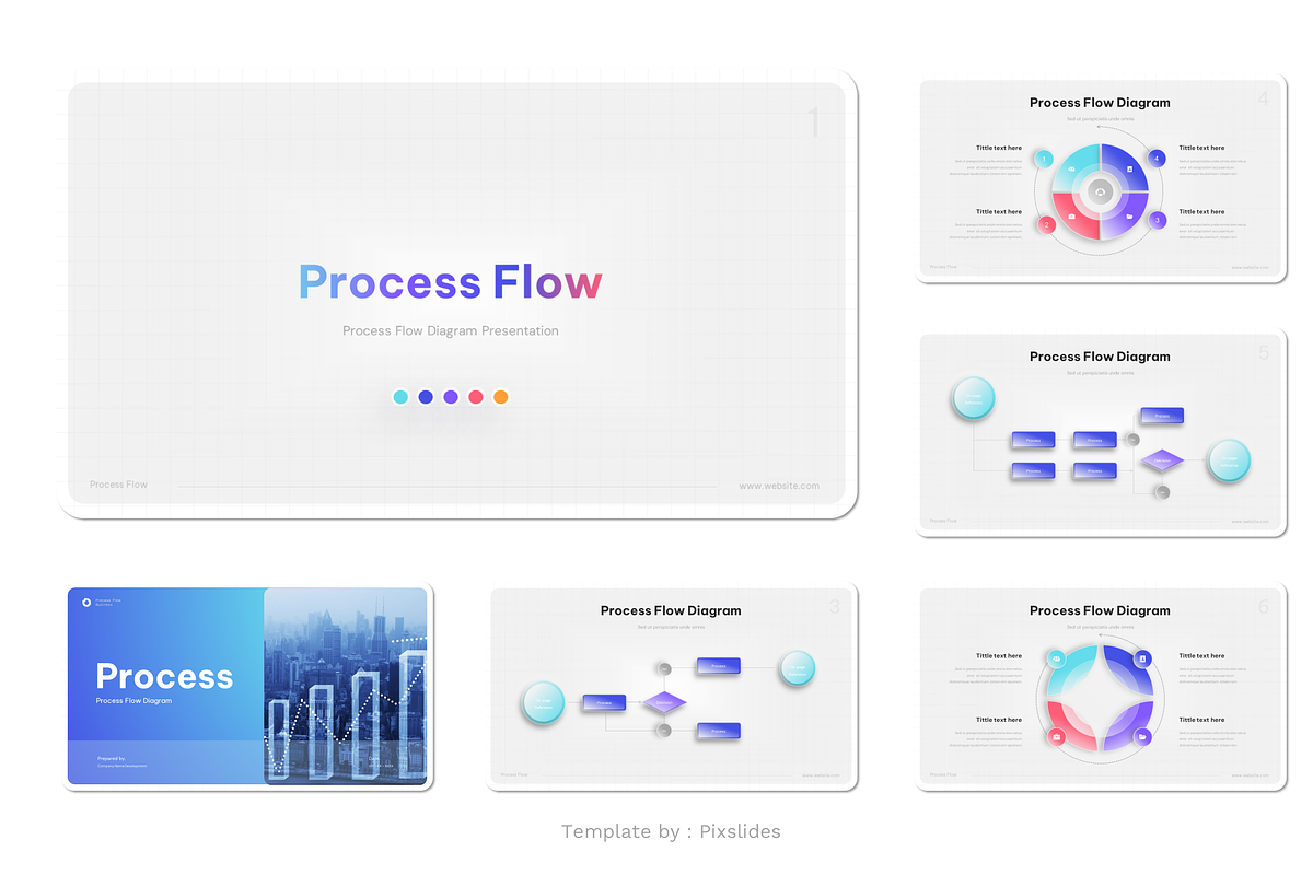 Process Flow Diagram PowerPoint, a Presentation Template by Pixslides (Photo 2 of 7)
