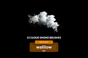 15 Cloud smoke photoshop brushes, a Brush Add-On by Walllow Creatives (Thumbnail 2 of 3)