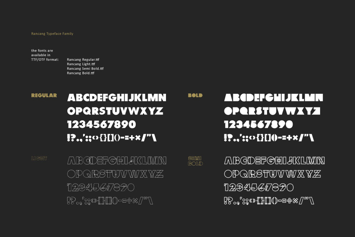 Rancang Typeface preview 3