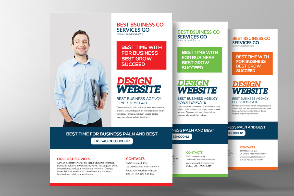 Website Design Agency Flyer, a Flyer Template by graphicforest