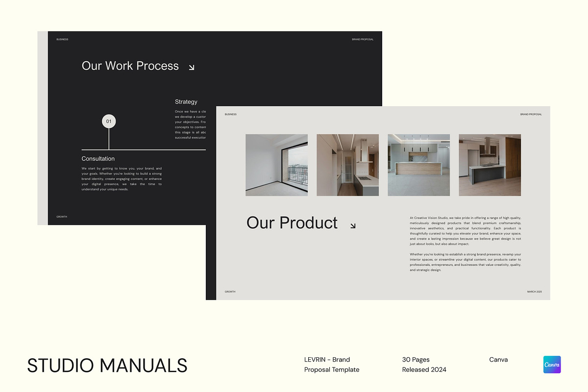 LEVRIN - Brand Proposal Template, a Social Media Template by Studio Manuals (Photo 5 of 8)