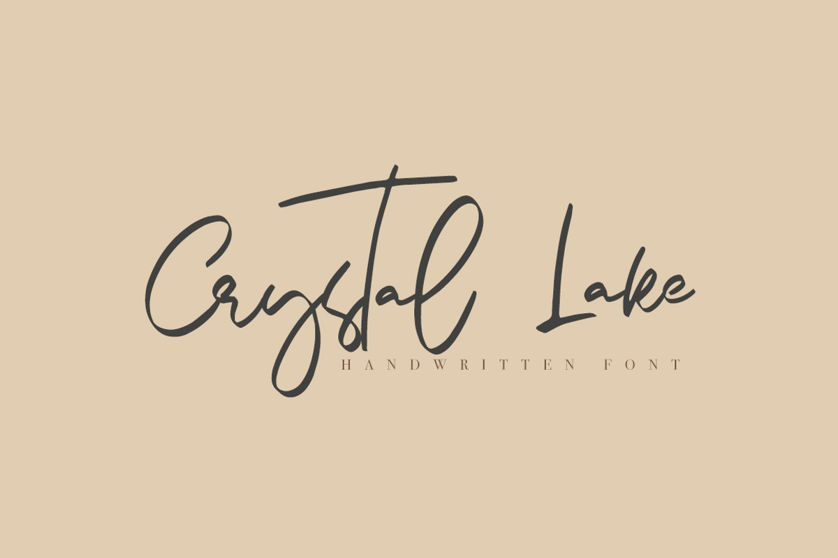 Crystal Lake Handwritten Font, a Script Font by Katie Holland (Photo 1 of 6)