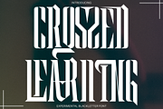 Crossed Learning - Cyber Gothic Font, a Serif Font by 177Studio (Thumbnail 1 of 8)