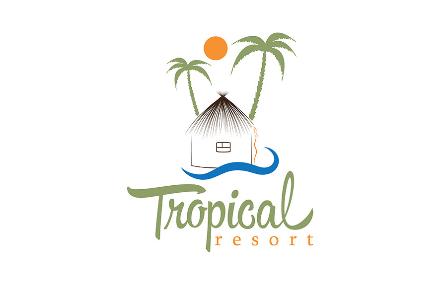 Logo for tropical resort, a Branding & Logo Template by UVAconcept