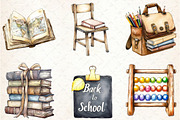 Vintage Back to School Clipart, an Illustration by Rose Art (Thumbnail 4 of 4)