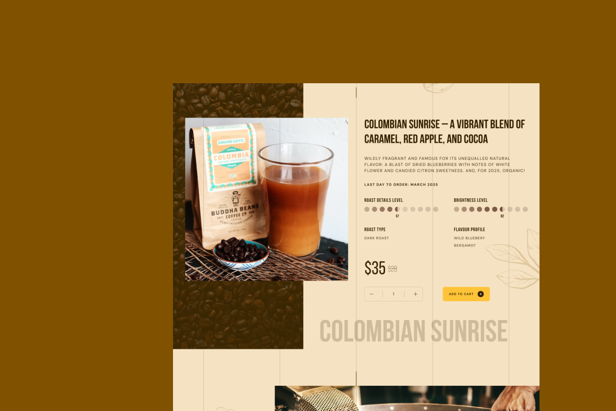 Minimalist Coffee Figma Template, a Landing Page Template by zroch design (Photo 4 of 5)