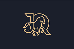 JQ or QJ logo and icon design