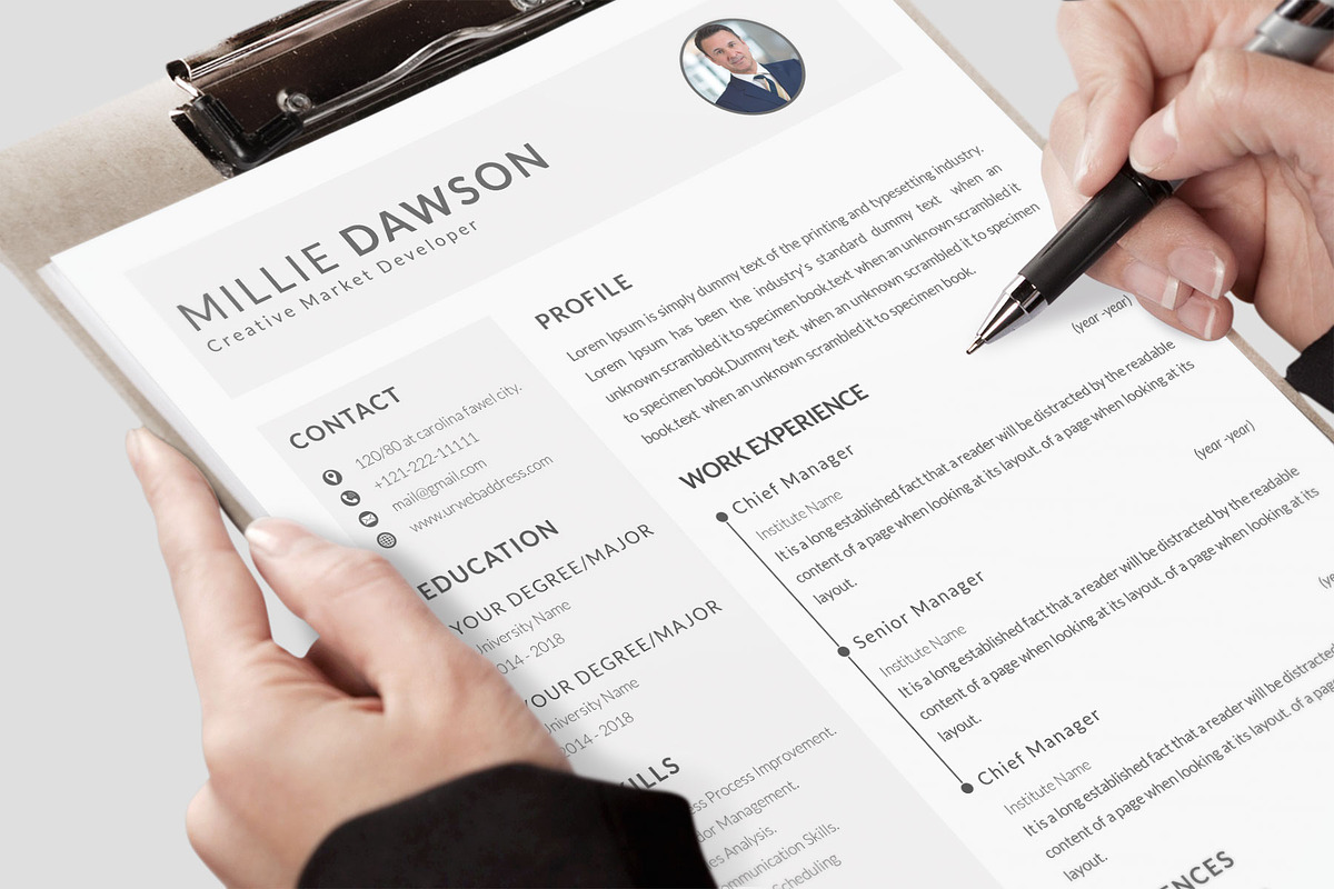 Resume Template and Cover Letter, a Resume Template by designvillage (Photo 13 of 13)