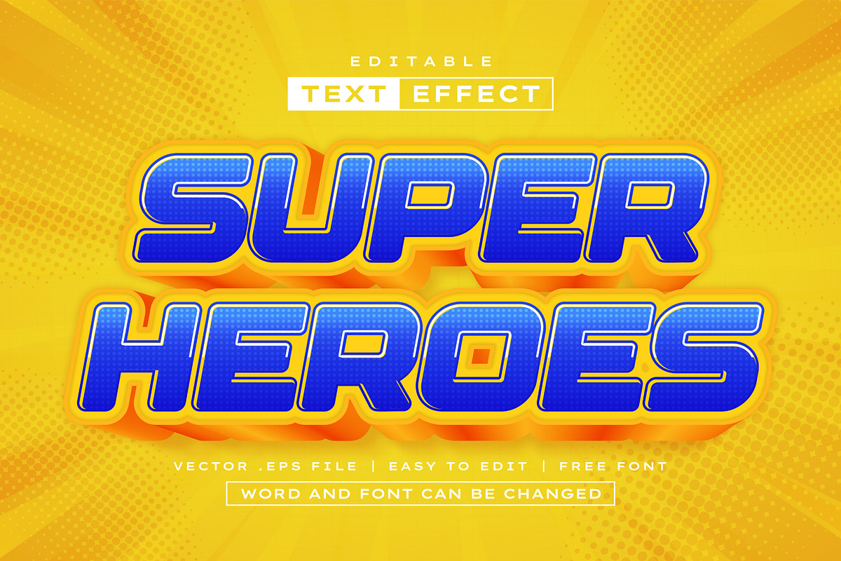Super Heroes Text Effect | EPS, a Layer Style Add-On by padilah_a
