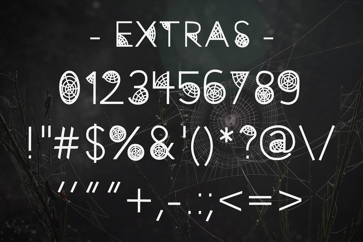 Caught Font Halloween Cobweb Display preview 3