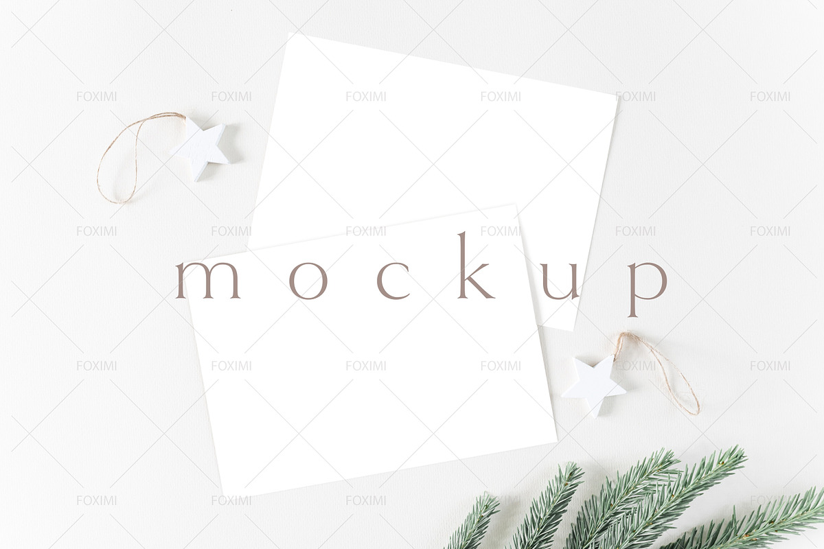 7x5 Christmas Card Mockup, P05, a Product Mockup by FOXIMIDesign (Photo 2 of 5)
