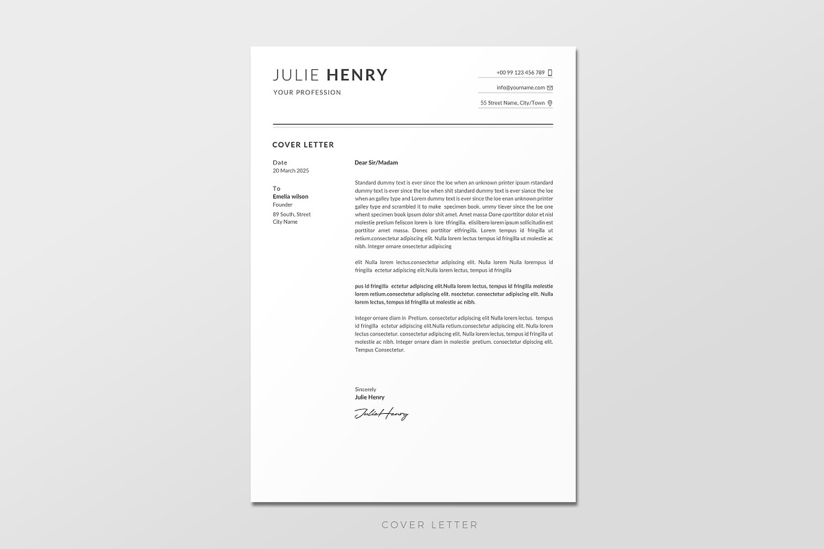 Resume Template / CV, a Resume Template by Creatune (Photo 3 of 6)