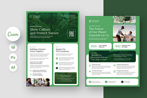 Ecology Foundation Flyer Template, a Flyer Template by artbart
