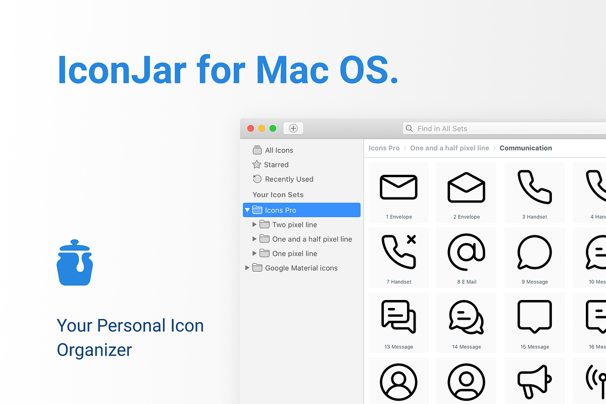 Icons Pro (extended version), an Outline Icon by Garik