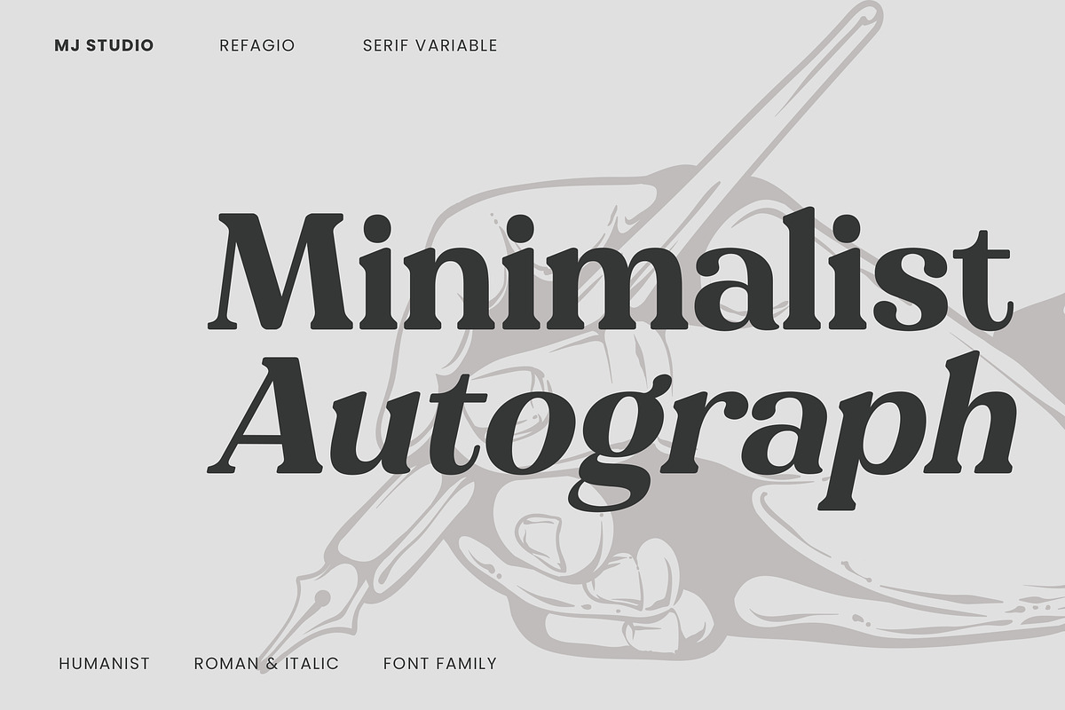 Refagio Modern Serif Family 92 Fonts, a Serif Font by MjStudio31 (Photo 6 of 15)