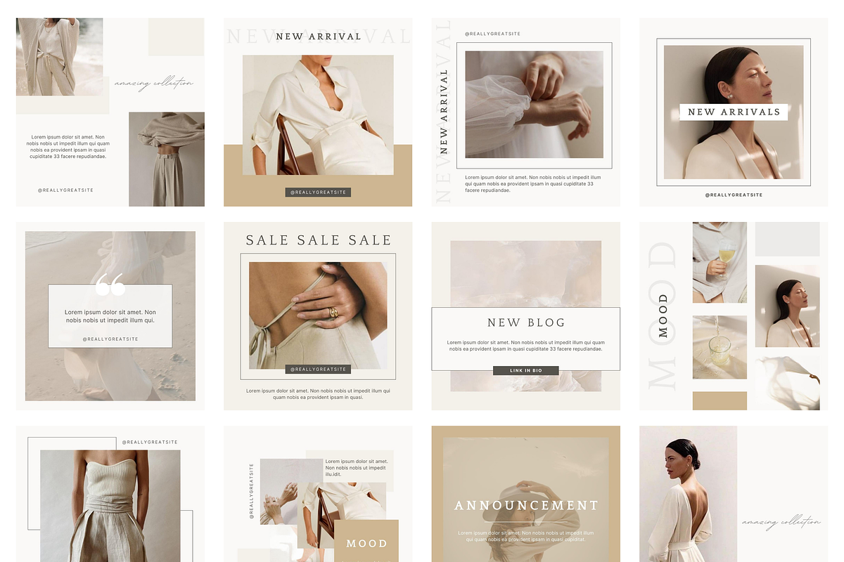 Minimalist Instagram Canva Templates, a Social Media Template by Saga Design Studio (Photo 2 of 8)