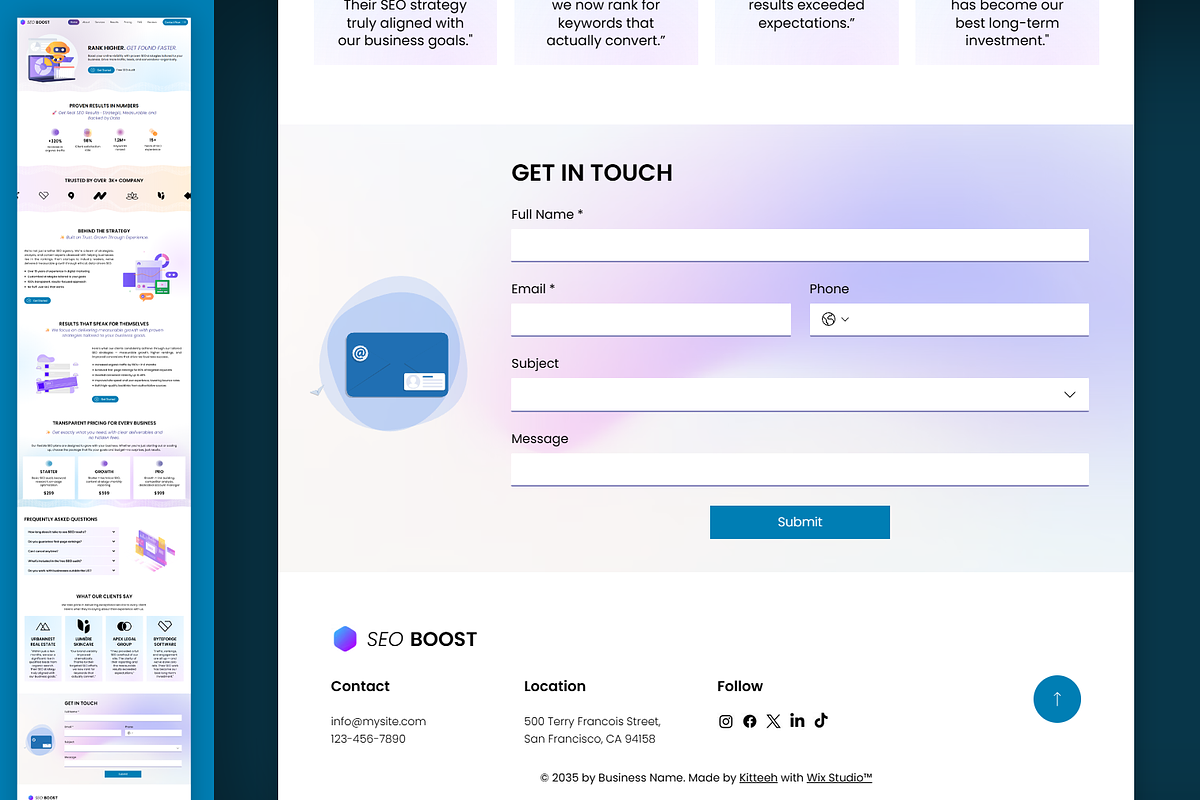 Seo Agency Wix Studio Website preview 7