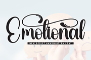 Emotional | Script Font, a Handwritten Font by Scratchones (Thumbnail 1 of 9)