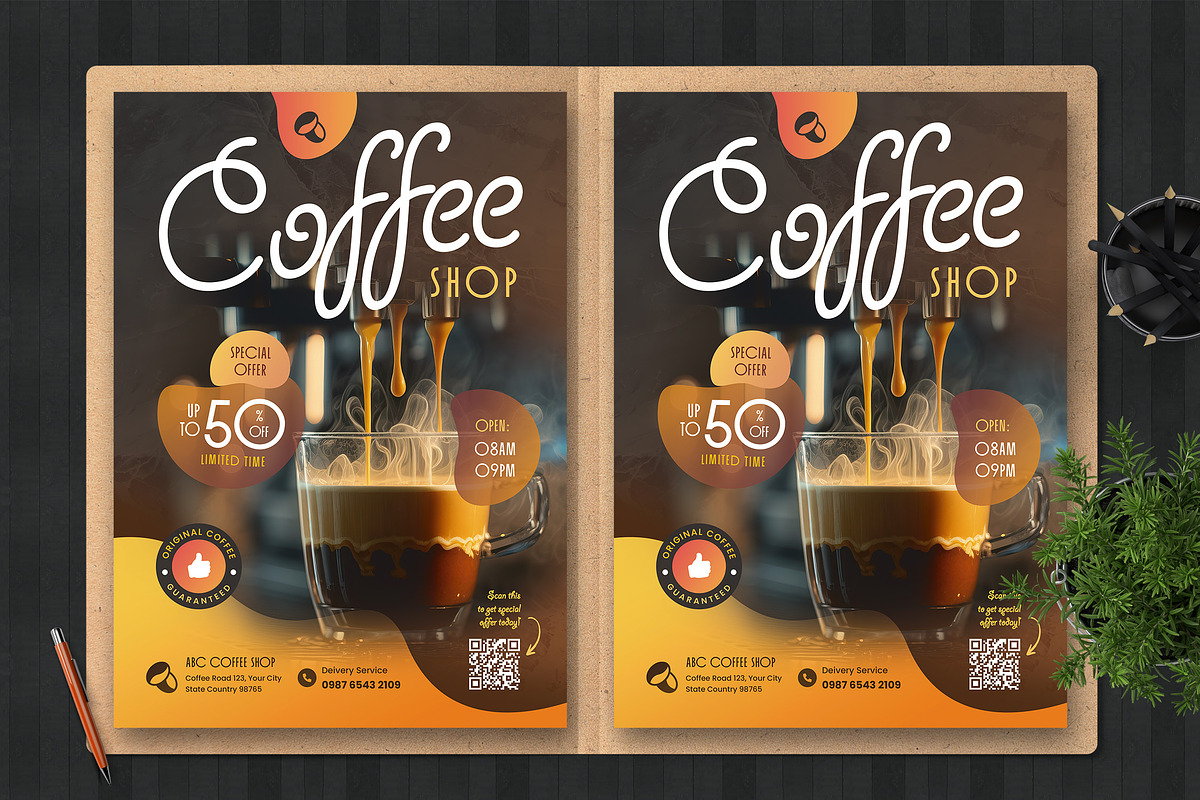 Coffe Shop Flyer Template, a Flyer Template by Boostock (Photo 5 of 6)