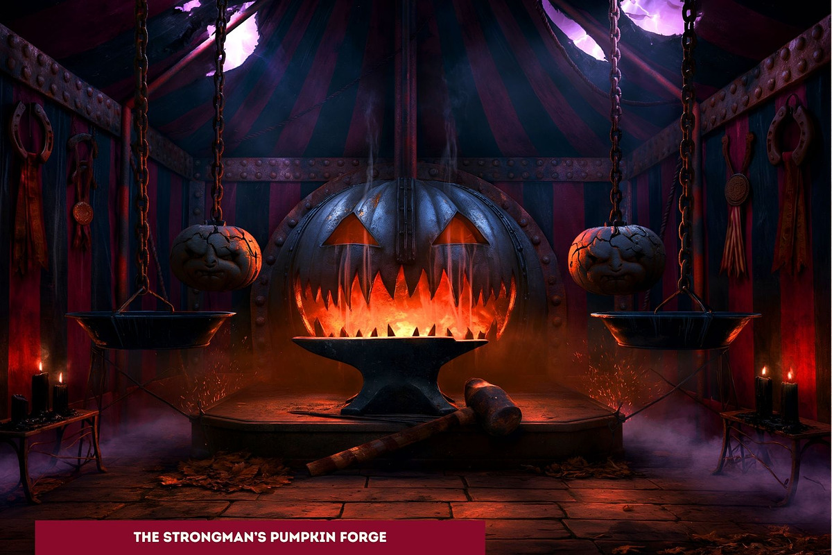 Hallowmere Halloween Backgrounds, a Seasonal Illustration by ThatsDesignArt (Photo 7 of 16)
