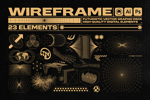 3D WIREFRAME VECTOR GRAPHIC PACK