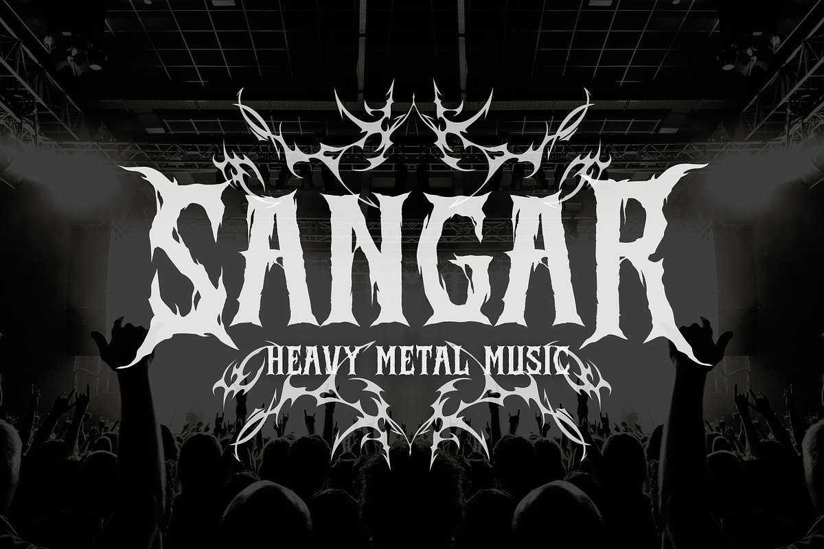 Frost Scream - Black Metal Font, a Blackletter Font by Sronstudio (Photo 5 of 13)